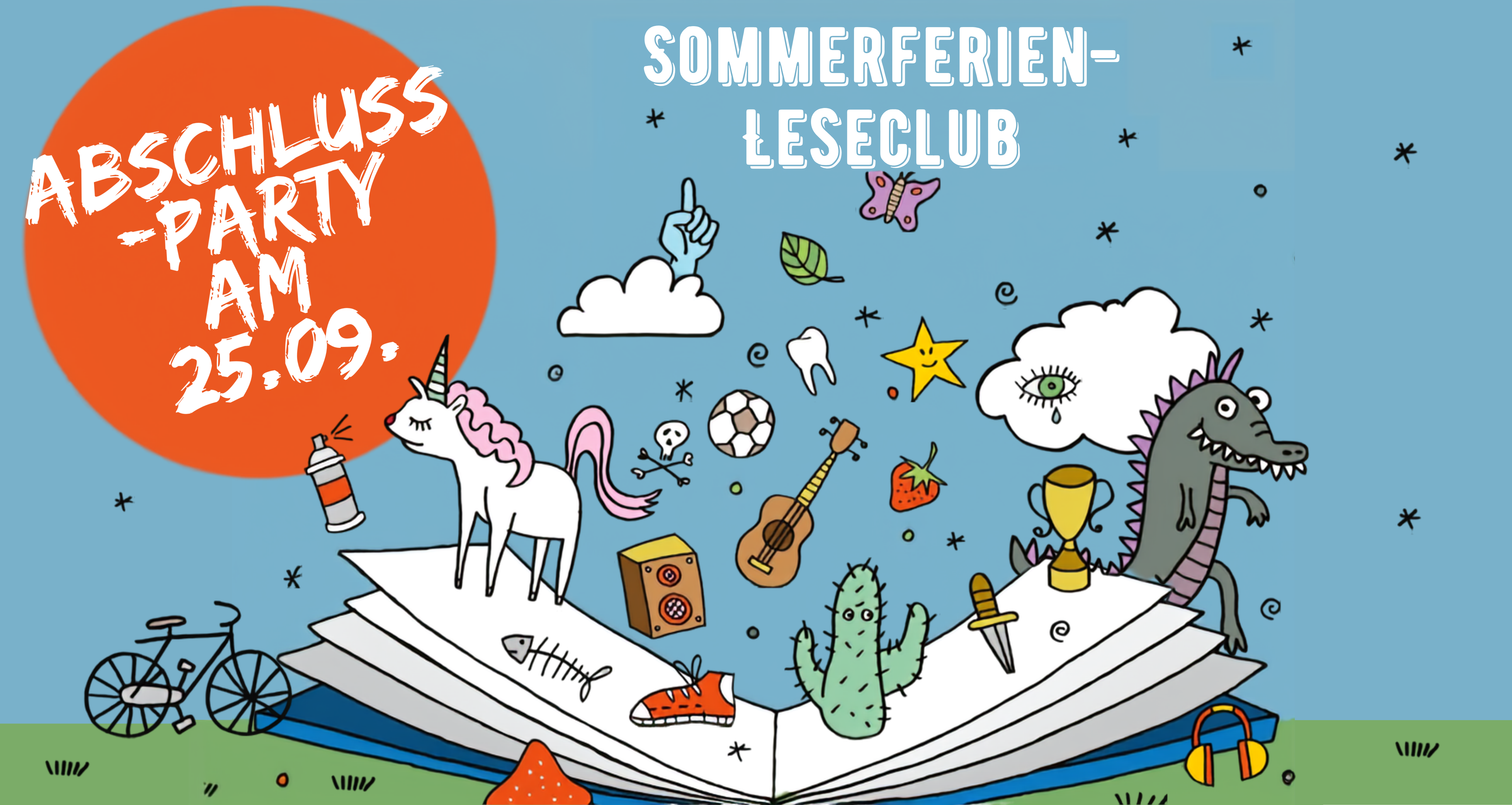 Sliderbild zur Abschlussparty des Sommerferien-Leseclubs 