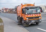 Kehrmaschine im Einsatz