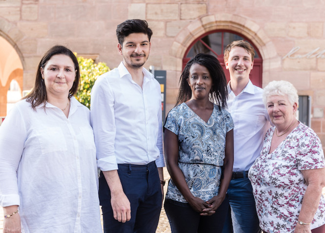 v.l.n.r. Paola Mariani, Fatih Taban, Sandra Niyonteze, Axel Rötschke, Avril Kautler-Flor Bild des Vorstandes
