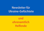 Ukraine-Flagge mit Schriftzug deutsch