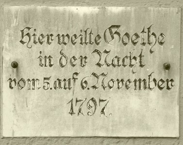 Goethes Besuch in Stein gemeiselt Goethes Besuch in Stein gemeiselt