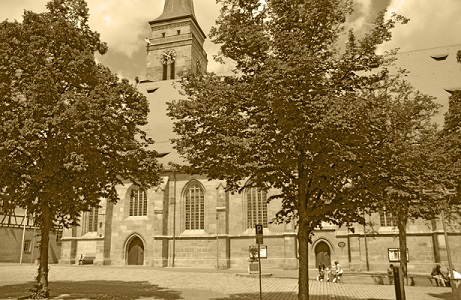 Die Schwobacher Stadtkirche, geweiht 1495 Die Schwobacher Stadtkirche, geweiht 1495