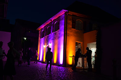 Zur "goldschläger nacht" erstrahlt Schwabach in besonderem Licht. Beleuchtete Innenstadt Schwabachs bei der goldschlägernacht 2014