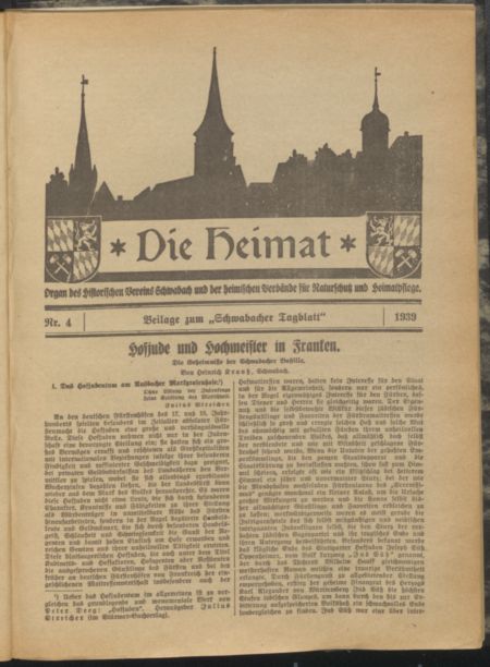 Krau Hofjude und Hofmeister in Franken Titelseite