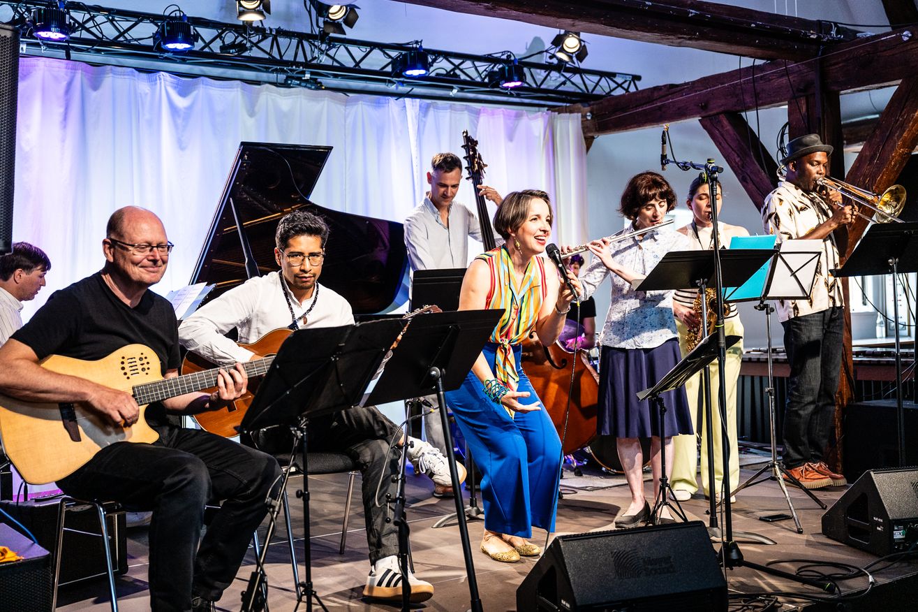 verschiedene Musiker auf der Bühne