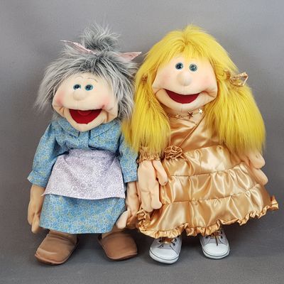 Die Handpuppen Gerda und Aurelia