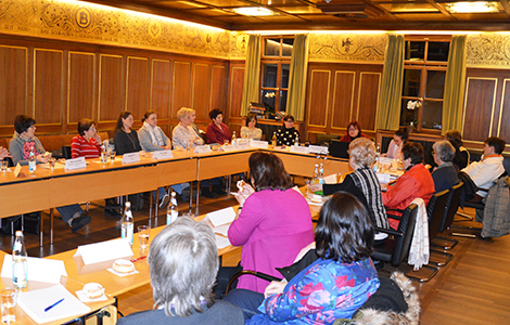 Die Vertreterinnen der Frauenkommission zum Ende der Amtsperiode 2014-2020 Während der letzten Sitzung im Goldenen Saal