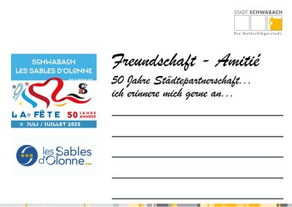 Rückseite der Les Sables-Postkarte