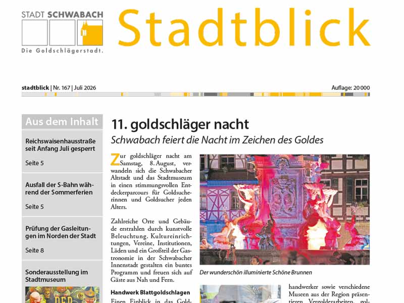Ausschnitt des Titelbildes der Juli-Ausgabe des stadtblicks