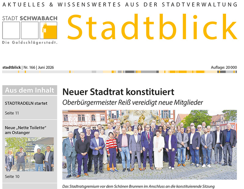 Ausschnitt des Titelbildes der Juni-Ausgabe des stadtblicks