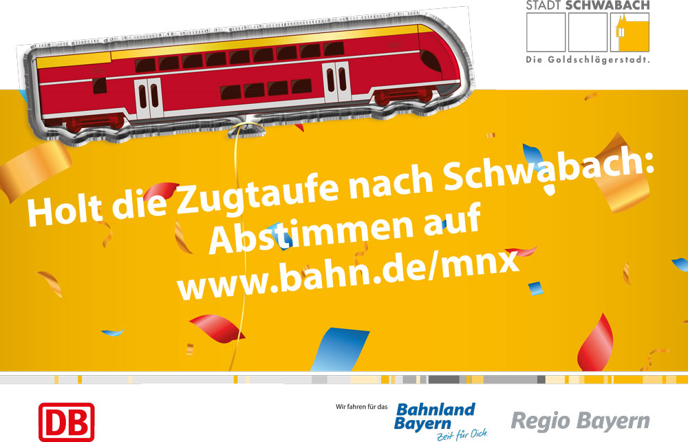 Oberbürgermeister Matthias Thürauf freut sich auf die Zugtaufe am 20. Oktober und lädt die Schwabacherinnen und Schwabacher ein, dabeizusein.
