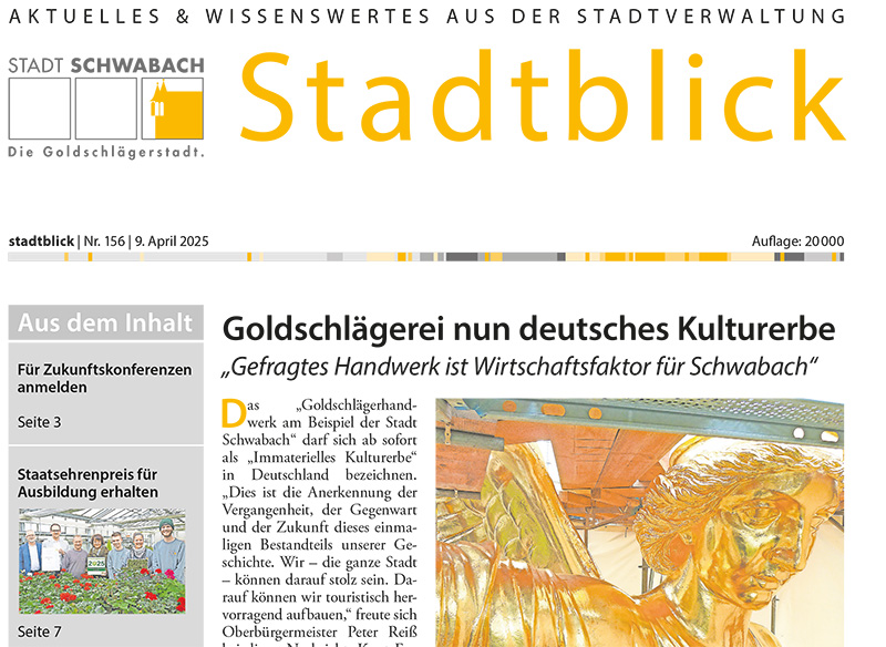 Ausschnitt des Titelbildes der April-Mai-Ausgabe des stadtblicks