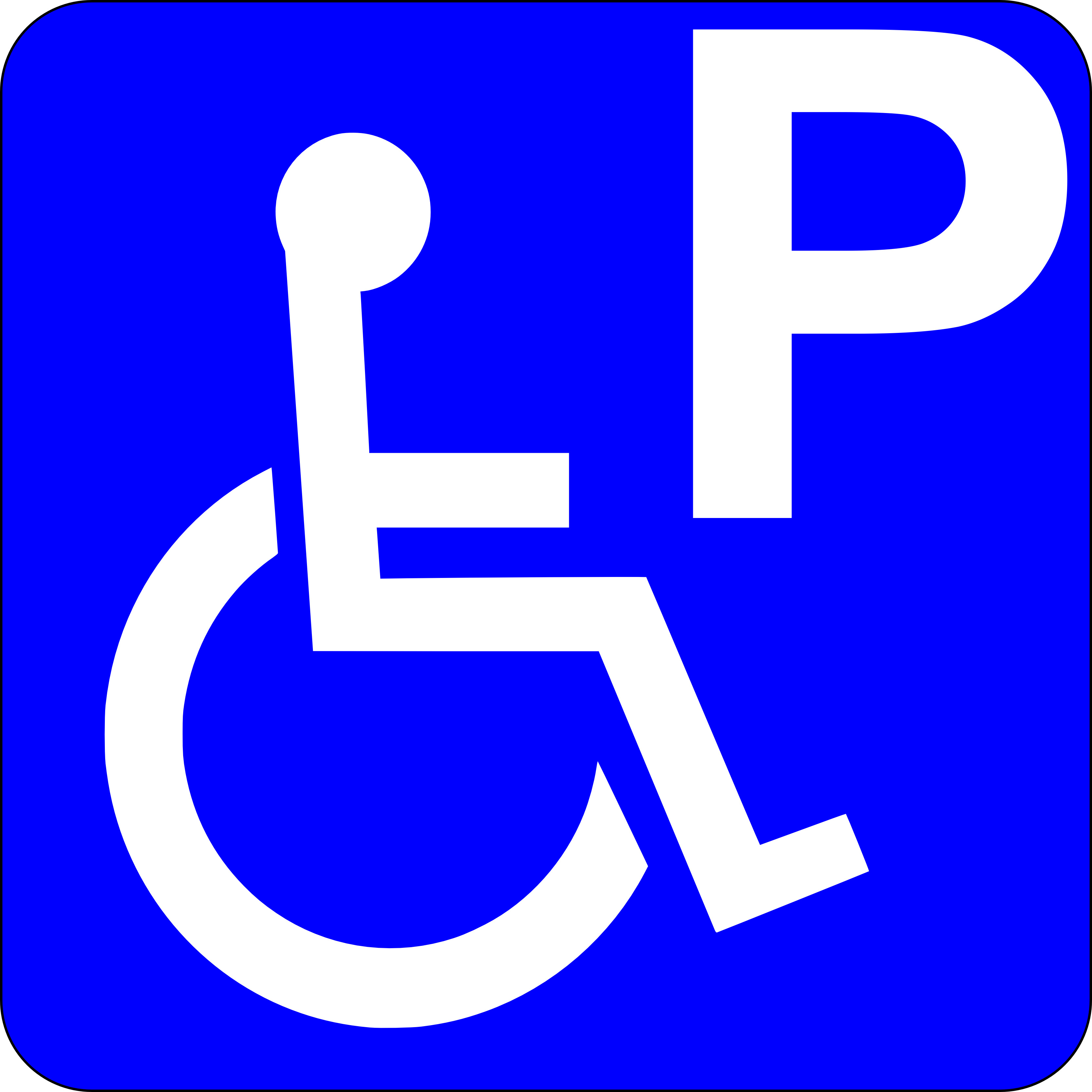 Zeichen Parkplatz für behinderte Menschen