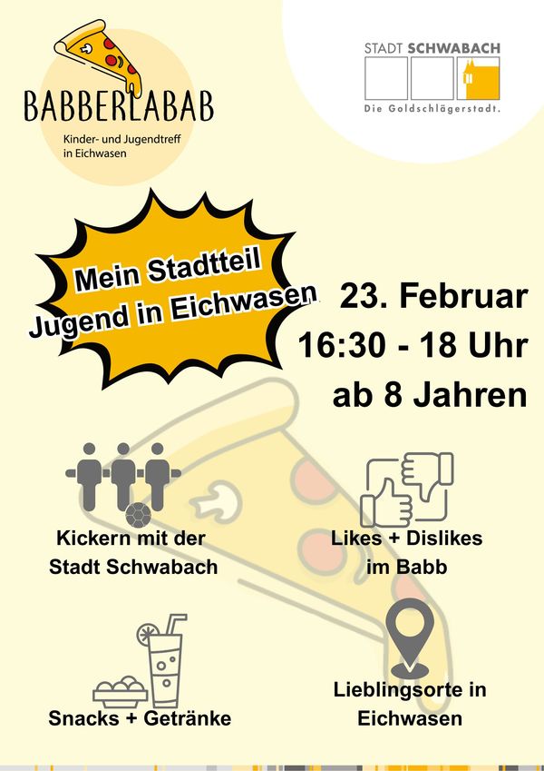 Werbeplakat Mein Stadtteil Jugend in Eichwasen