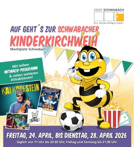 Fahrgeschäft vor der Stadtkirche