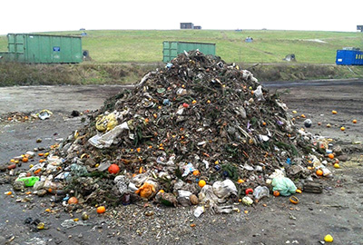 bioabfall mit plastik