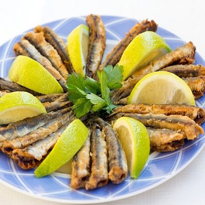 Gebratene Anchovis