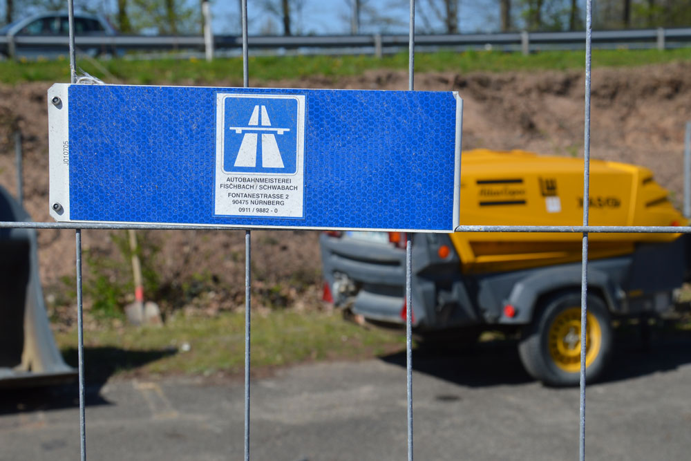 Baustellenschild