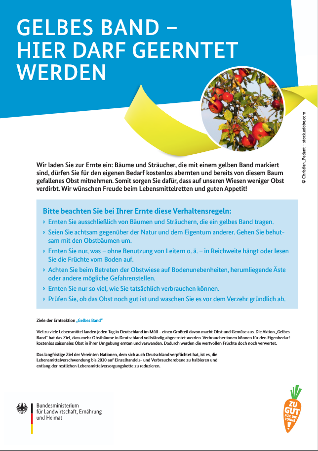 Gelbes Band Infotafel