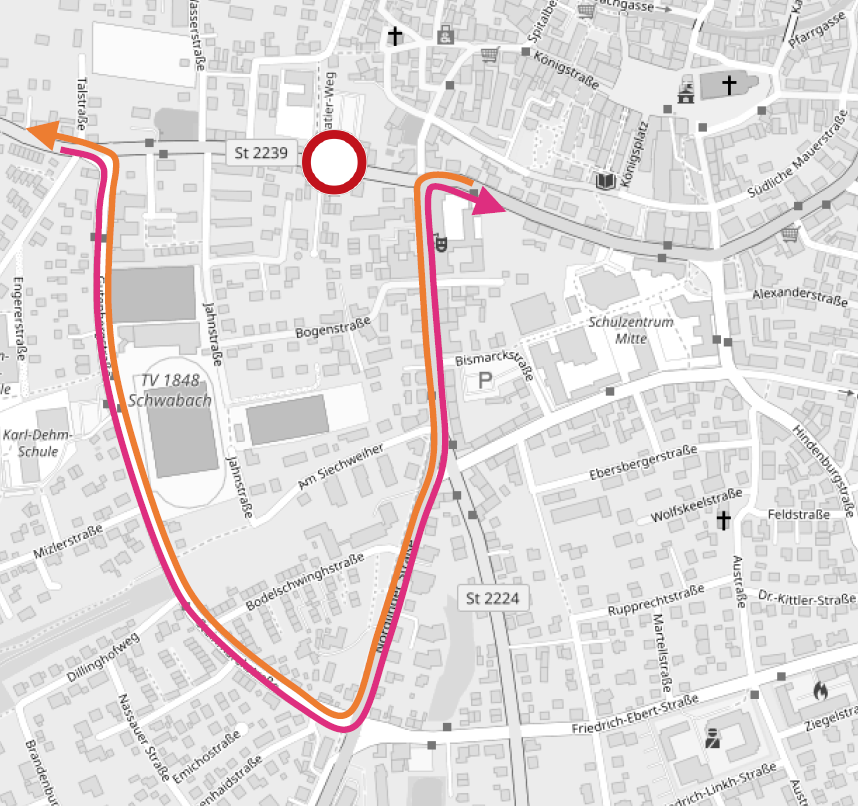 Reichswaisenhausstrasse Umleitung Phase 1
